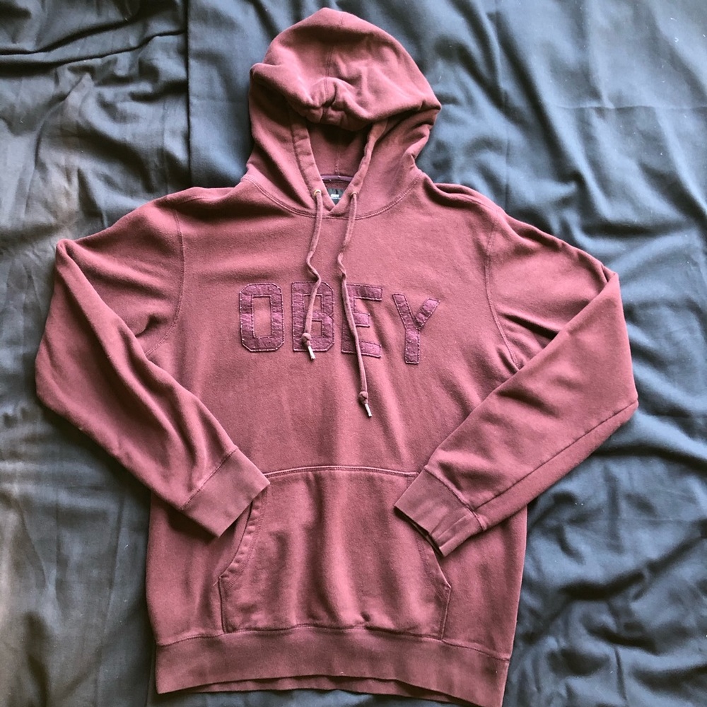 Maroon Obey Hoodie